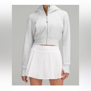 lululemon athletica Light Gray Cropped Zip Hoodie